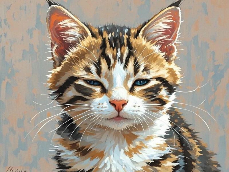 小猫打喷嚏流鼻涕