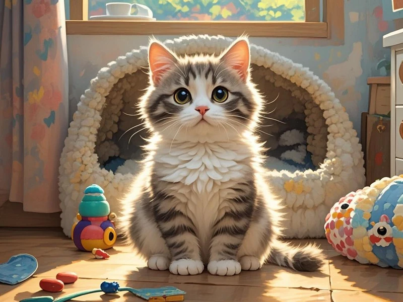 小猫肚子一直咕咕叫