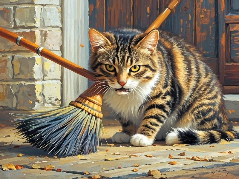 猫为什么喜欢咬扫把上的毛 猫为什么喜欢吃扫把